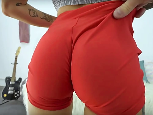 Cock-squeezing and Obese Ass On Diminutive Tattoed Babe! and What a Cameltoe!