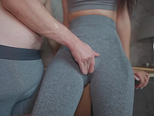 Can&#039;t Stop Fumbling Step Mummy After The Gym! Yoga Trousers Sex and Creampie 4k