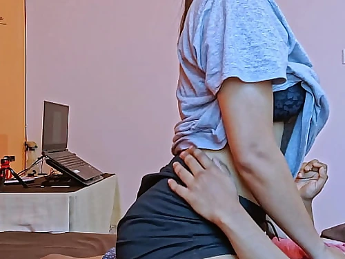 Super-steamy Asian Teen Stunner Enjoys Riding Her Stepbrother.